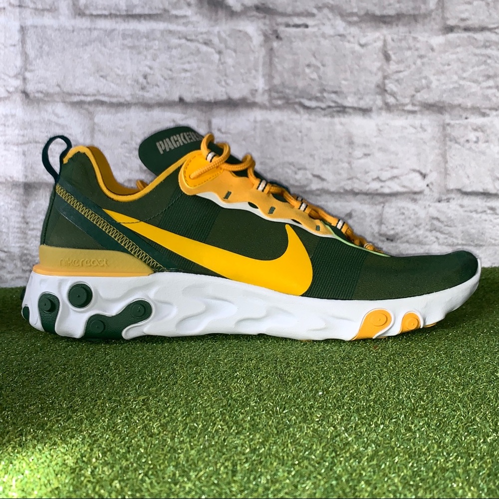 Nike React Element NFL Green Bay Packers Size 11